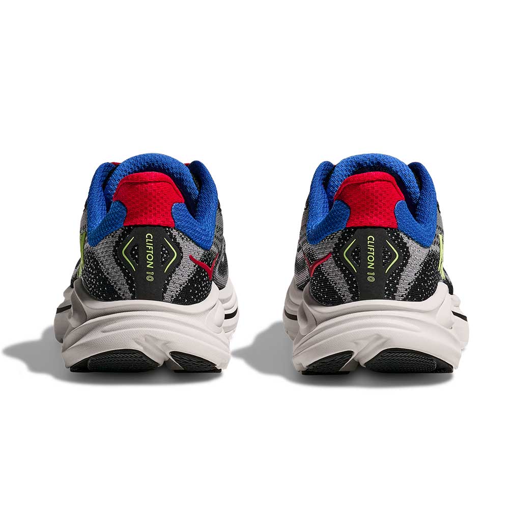 Youth Clifton 10 Running Shoe - Foggy Grey/Black - Regular (D)