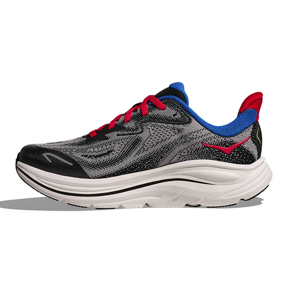 Youth Clifton 10 Running Shoe - Foggy Grey/Black - Regular (D)