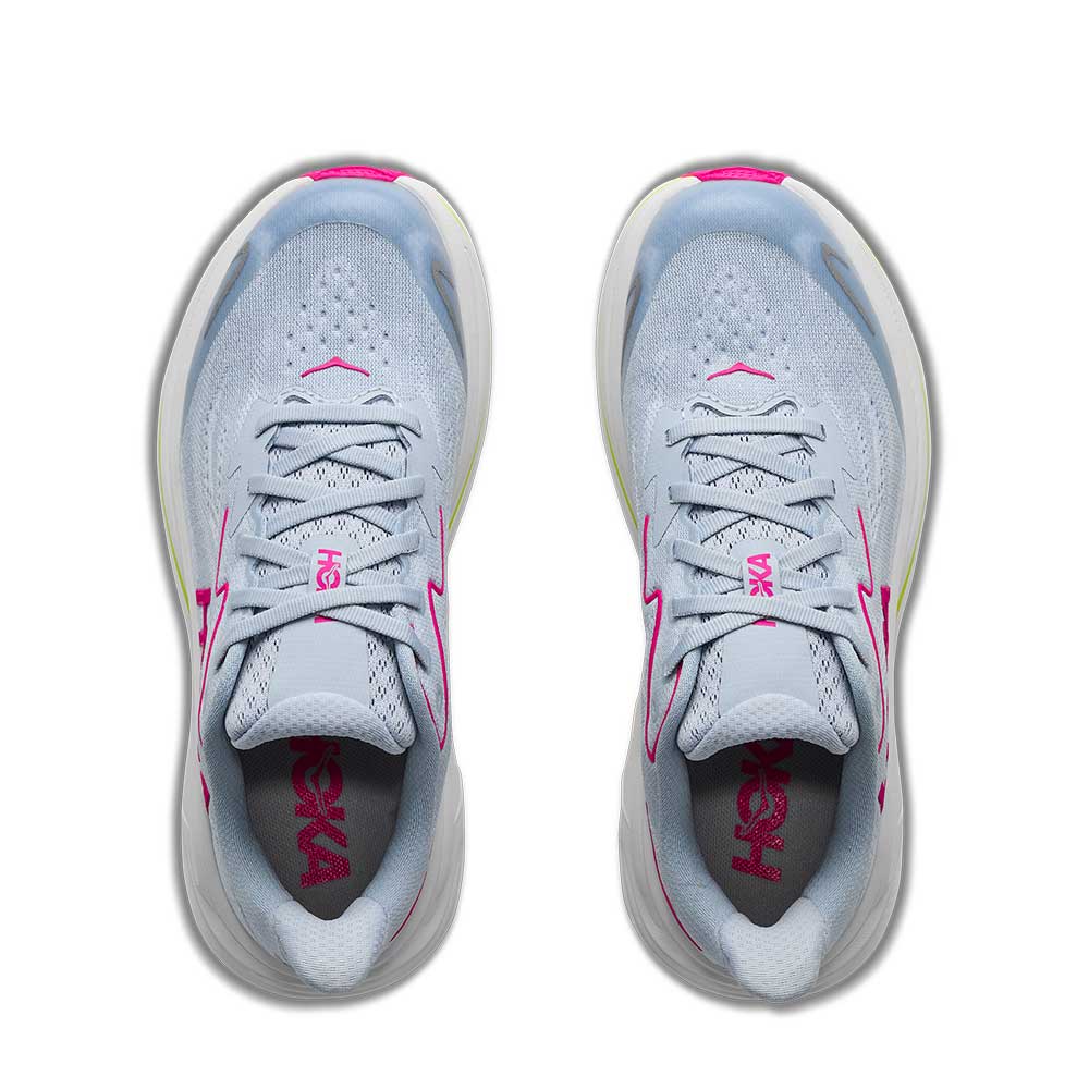 Youth Clifton 10 Running Shoe - Overcast/Neon Dragonfruit - Regular (D)