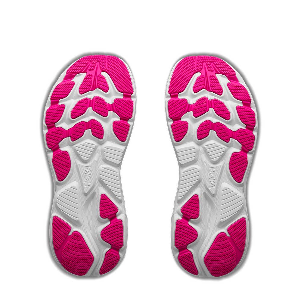 Youth Clifton 10 Running Shoe - Overcast/Neon Dragonfruit - Regular (D)