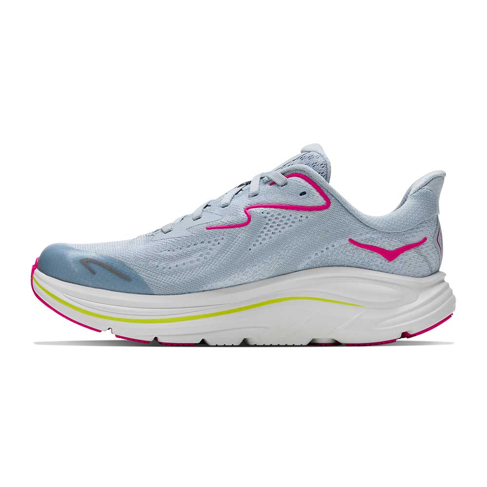Youth Clifton 10 Running Shoe - Overcast/Neon Dragonfruit - Regular (D)