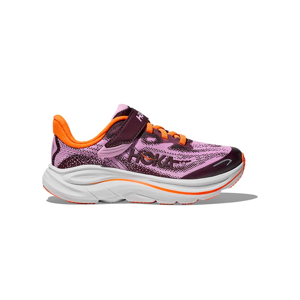 Kids Clifton 10 Running Shoe - Flower Nectar/Cosmic Grey - Regular (D)