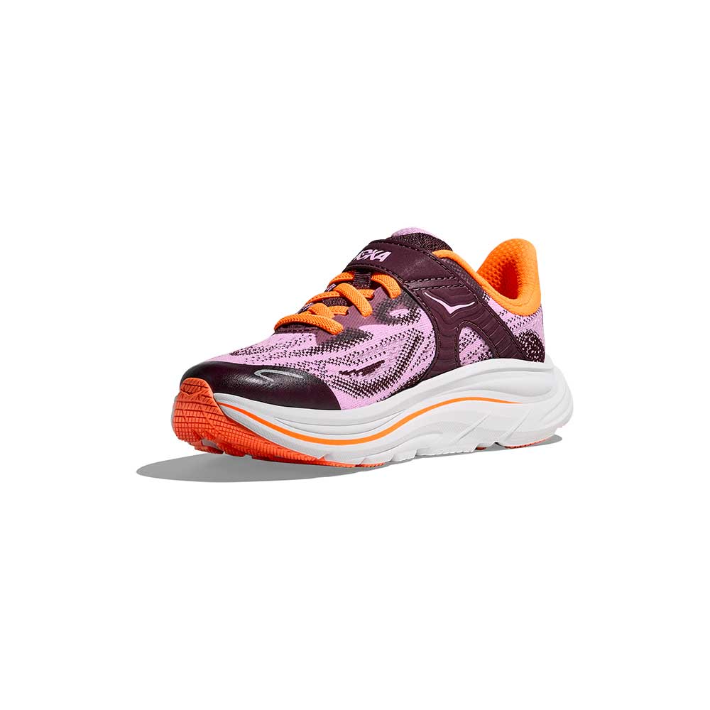 Kids Clifton 10 Running Shoe - Flower Nectar/Cosmic Grey - Regular (D)