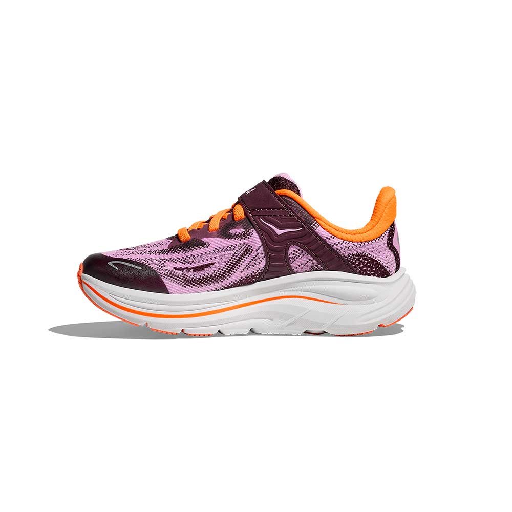 Kids Clifton 10 Running Shoe - Flower Nectar/Cosmic Grey - Regular (D)