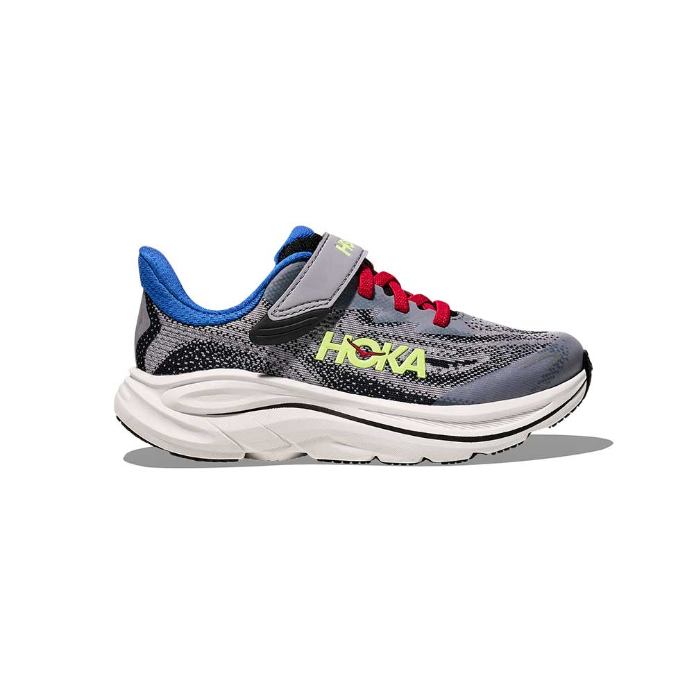 Kids Clifton 10 Running Shoe - Foggy Grey/Black - Regular (D)