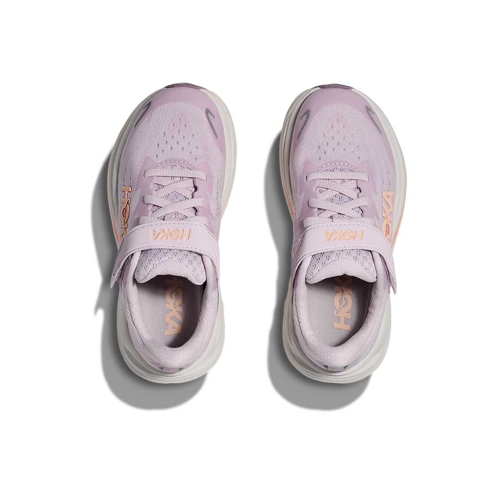 Kids Clifton 10 Running Shoe - Lilac Cream/Tangerine Glow - Medium