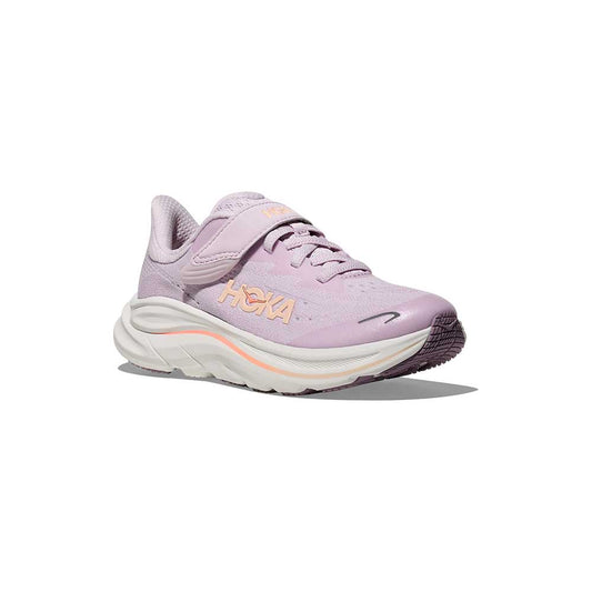 Kids Clifton 10 Running Shoe - Lilac Cream/Tangerine Glow - Medium