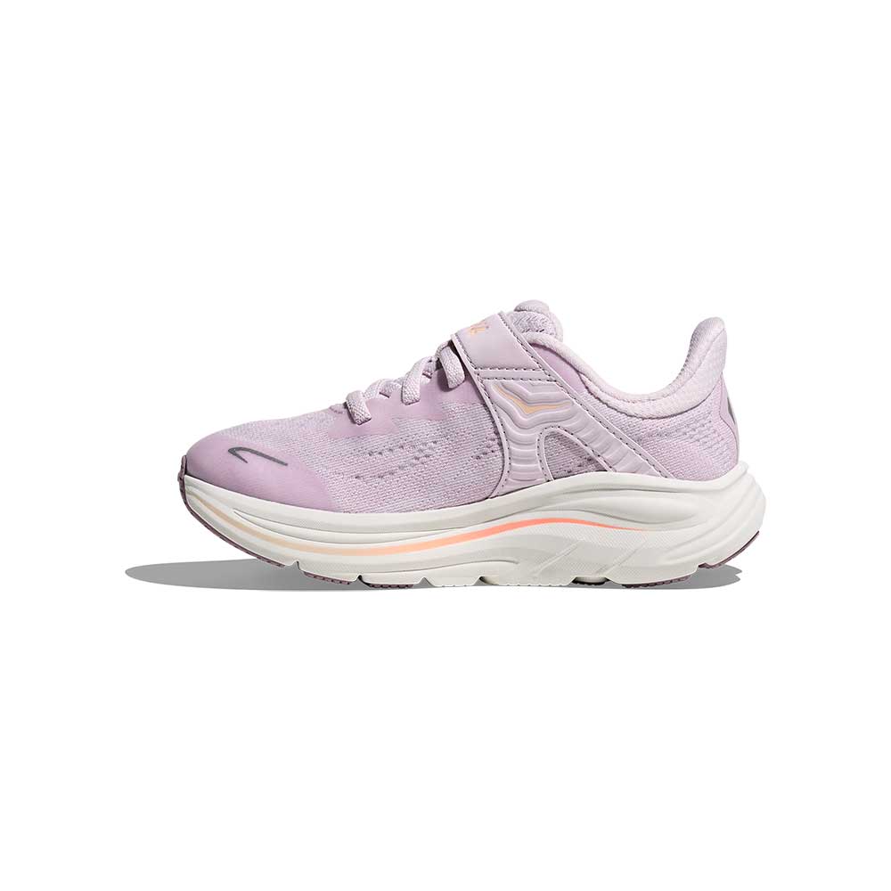 Kids Clifton 10 Running Shoe - Lilac Cream/Tangerine Glow - Medium