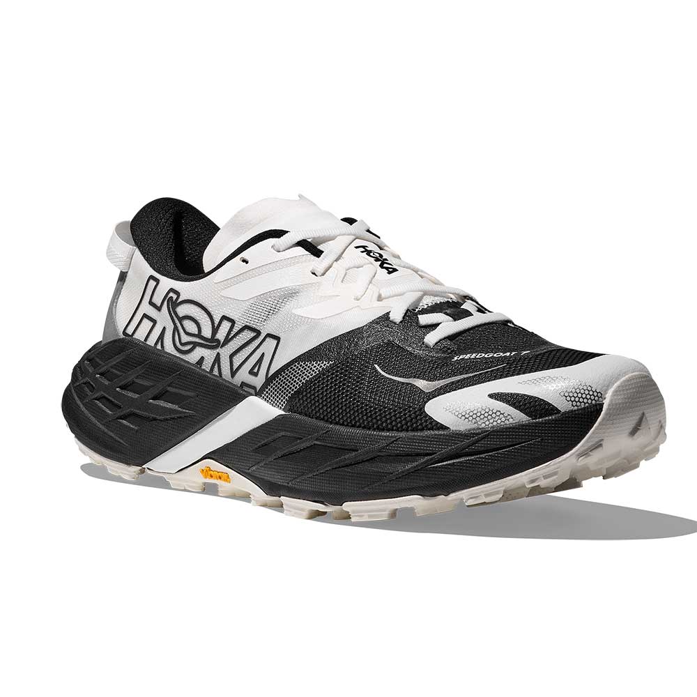 Women's Speedgoat 7 Trail Running Shoe - Black/White -  Regular (B)