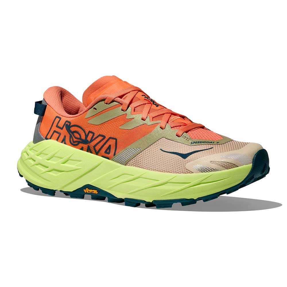 Women's Speedgoat 7 Trail Running Shoe - Persimmon/Neon Yuzu