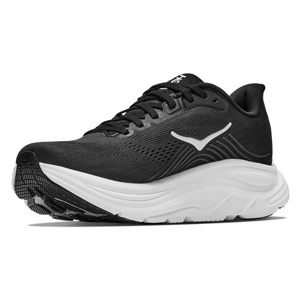 Men's Clifton 11 Running Shoe - Black/White - Regular (D)