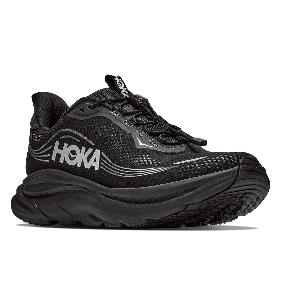 Men's Clifton 11 GTX Running Shoe - Black/Black - Regular (D)