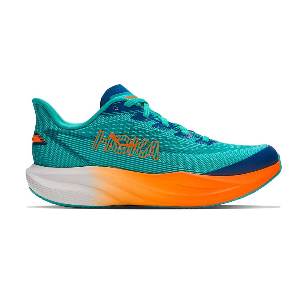 Youth Mach 7 Running Shoe - Night Glow Blue/Neon Tangerine - Regular (D)