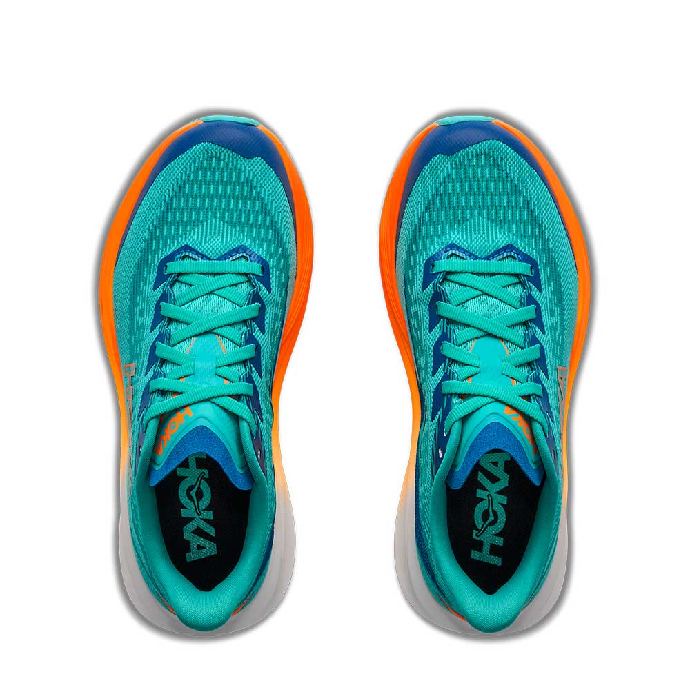 Youth Mach 7 Running Shoe - Night Glow Blue/Neon Tangerine - Regular (D)