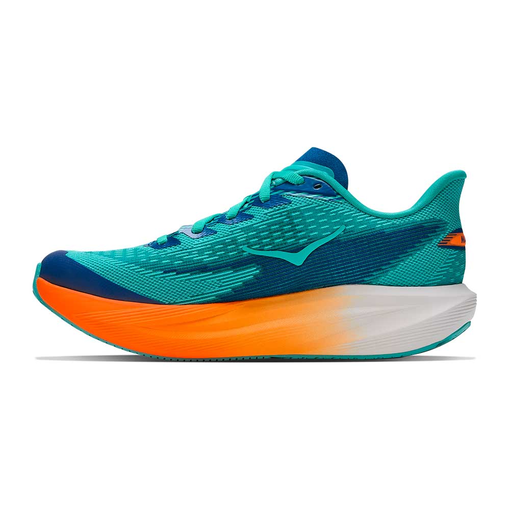Youth Mach 7 Running Shoe - Night Glow Blue/Neon Tangerine - Regular (D)