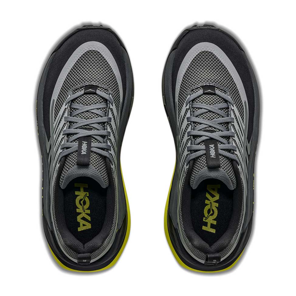 Men's Stinson 8 Trail Running Shoe - Black/Hoka Citrus - Regular (D)