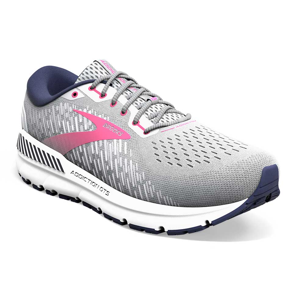 Women's Addiction GTS 15 Running Shoe - Oyster/Peacoat/Lilac Rose - Narrow (2A)