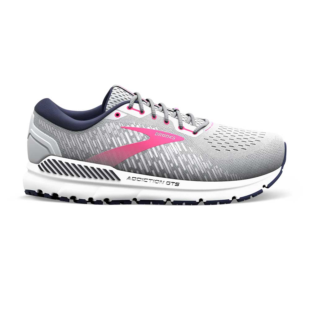 Women's Addiction GTS 15 Running Shoe - Oyster/Peacoat/Lilac Rose - Narrow (2A)