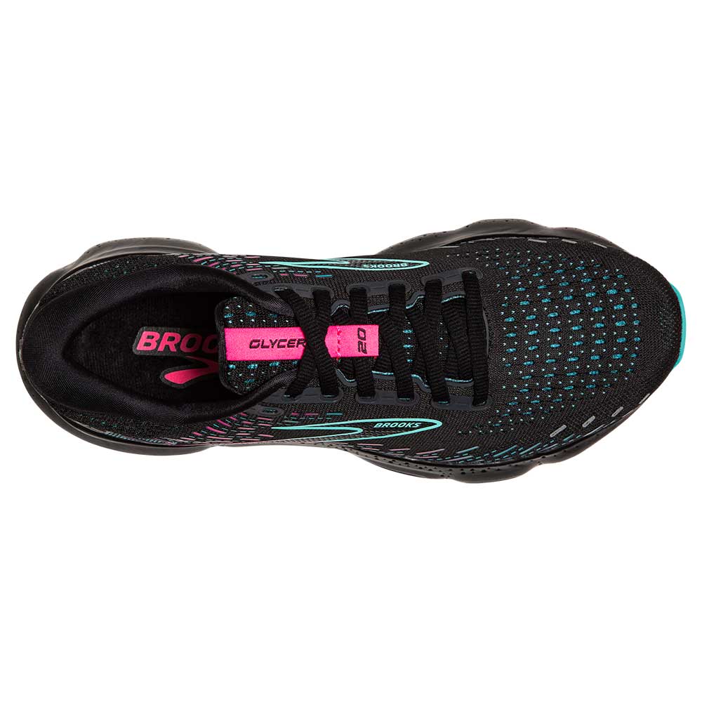 Women's Glycerin 20 Running Shoe - Black/Blue Light/Pink - Regular (B)