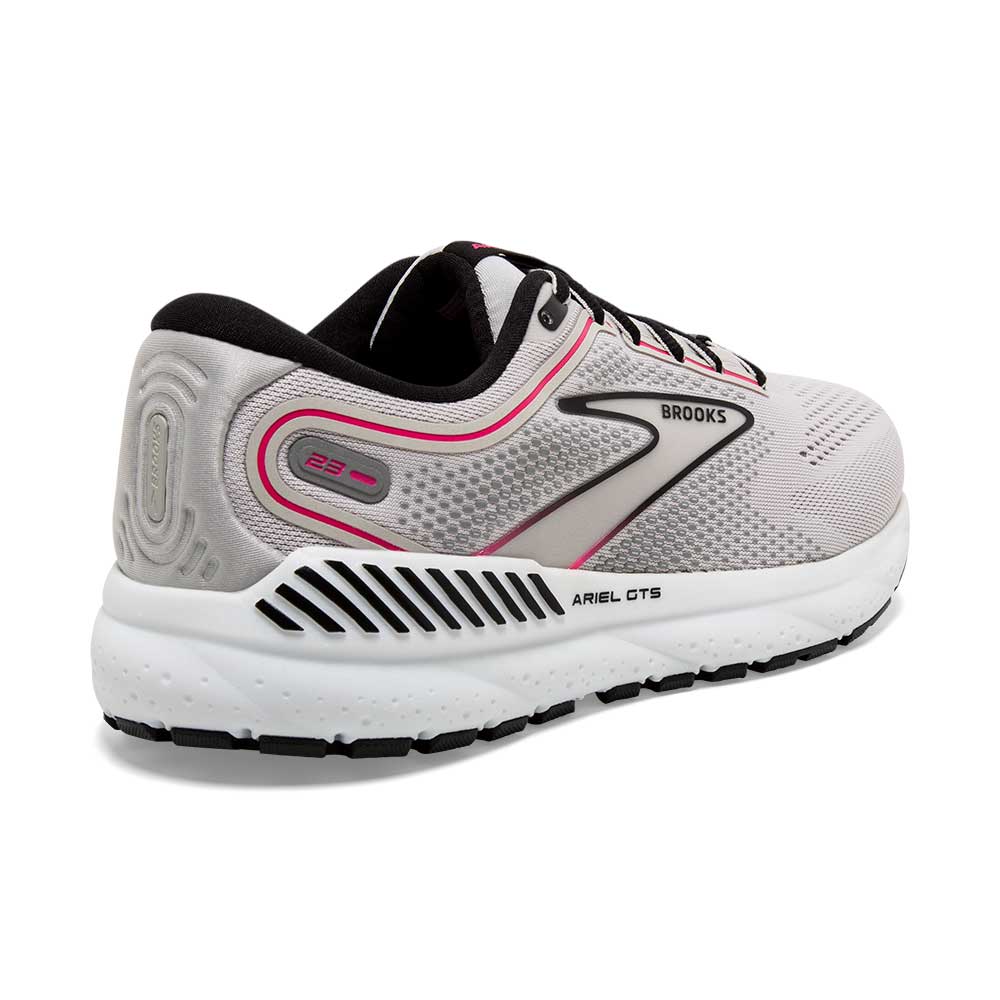 Women's Ariel GTS 23 Running Shoe - Grey/Black/Pink - Extra Wide (2E)