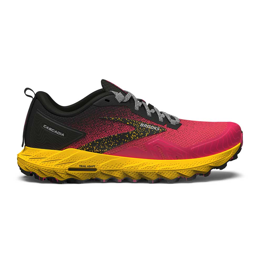 Women's Cascadia 17 Trail Running Shoe - Diva Pink/Black/Lemon Chrome - Regular (B)