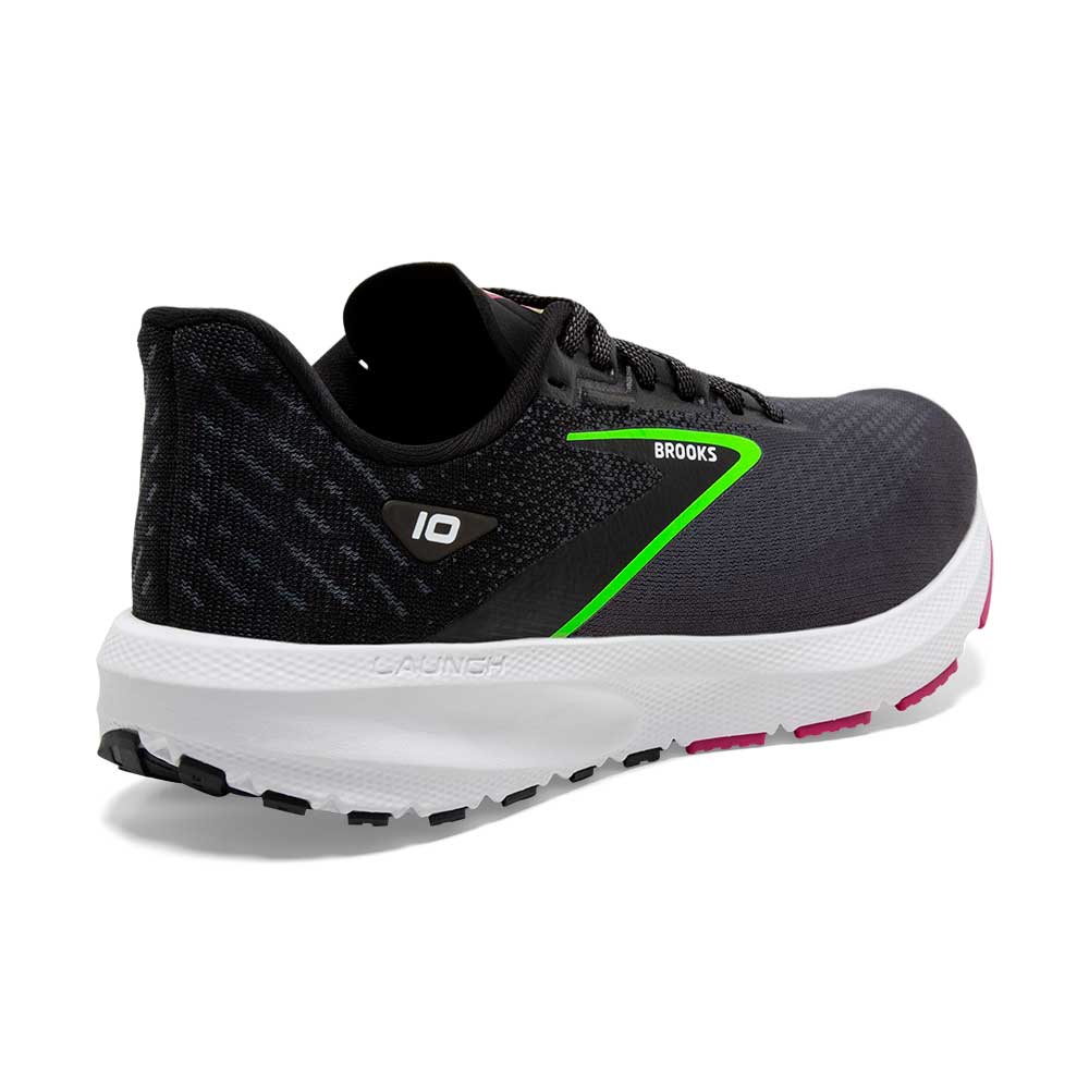 Women's Launch 10 Running Shoe - Black/Blackened Pearl/Green - Wide (D)