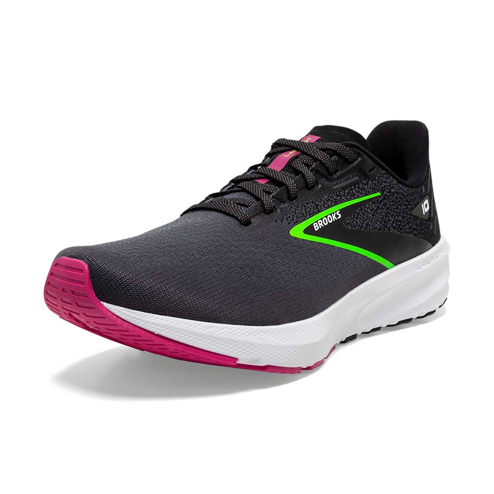 Women's Launch 10 Running Shoe - Black/Blackened Pearl/Green - Regular (B)