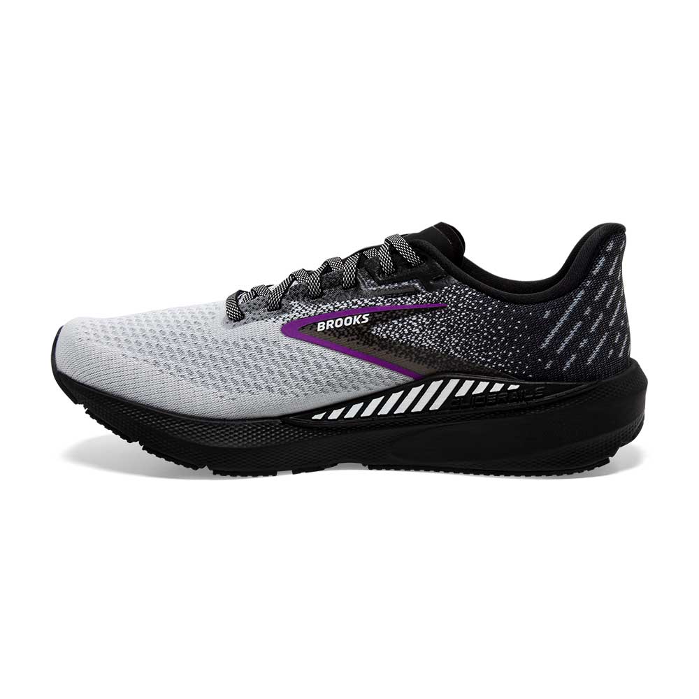 Women's Launch GTS 10 Running Shoe - Black/White/Violet - Wide (D)
