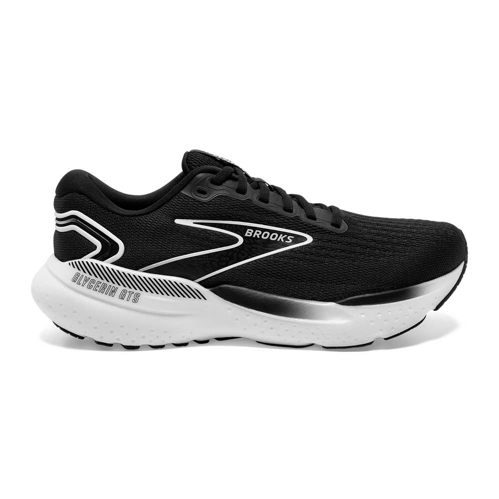 Women's Glycerin GTS 21 Running Shoe - Black/Grey/White - Wide (D)