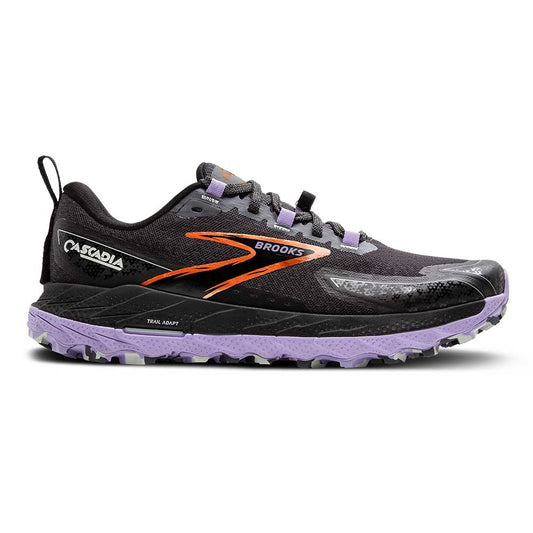 Women's Cascadia 18 Running Shoe - Ebony/Sweet Lavender/Copper - Regular (B)