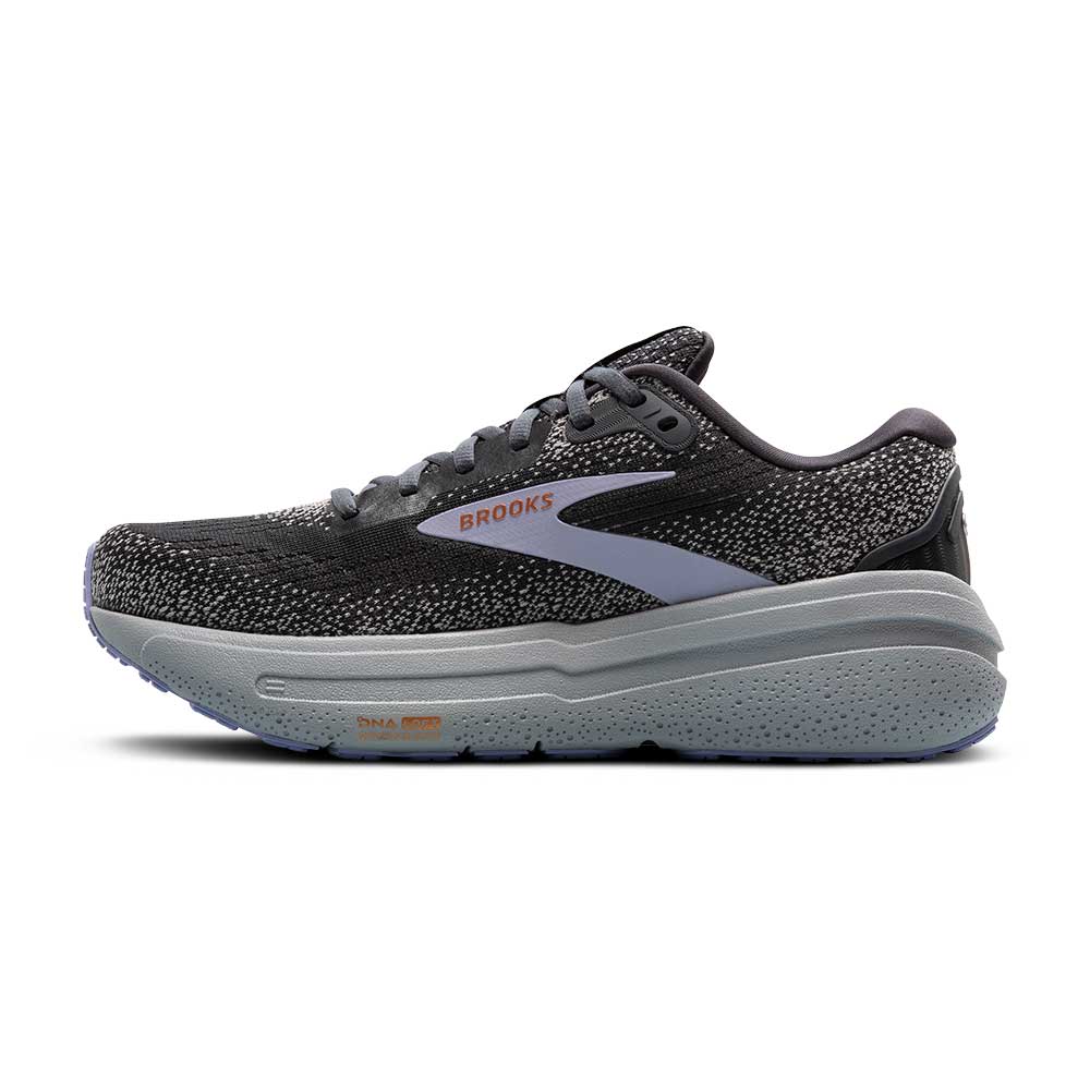 Women's Ghost Max 2 Running Shoe - Ebony/Sweet Lavender/Alloy - Wide (D)