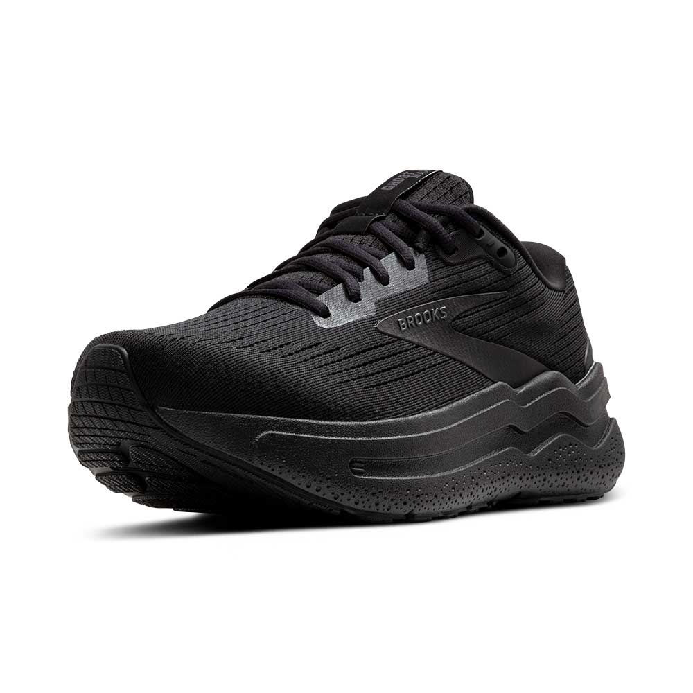 Women's Ghost Max 2 Running Shoe - Black/Black/Ebony - Extra Wide (2E)