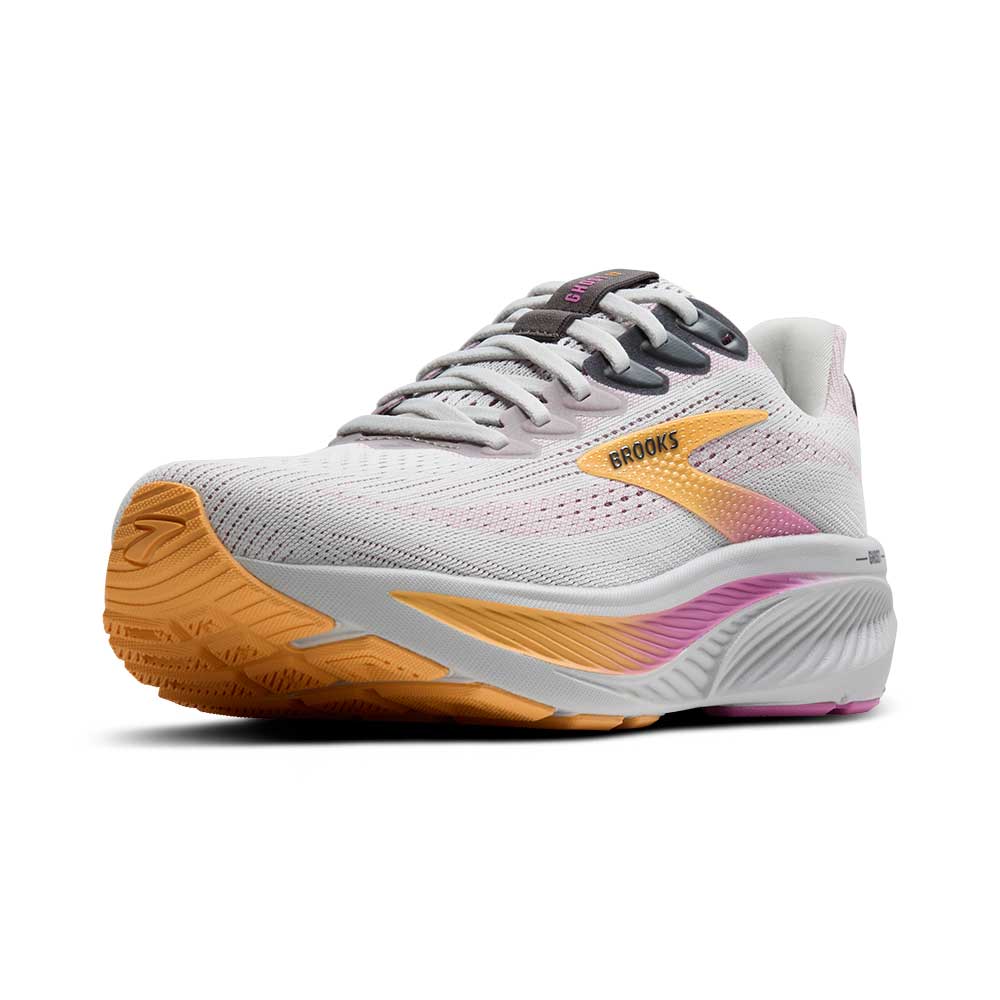 Women's Ghost 17 Running Shoe - Oyster/Apricot/Pink - Extra Wide (2E)