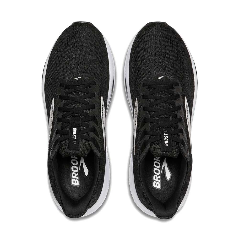 Women's Ghost 17 Running Shoe - Black/Grey/White - Wide (D)
