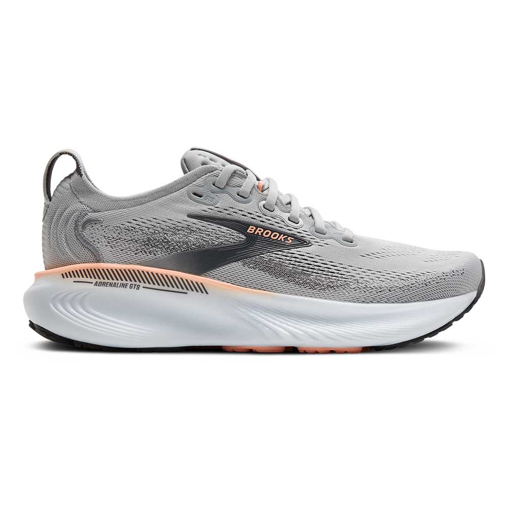 Women's Adrenaline GTS 25 Running Shoe - Grey/Blackened Pearl/Coral - Extra Wide (2E)