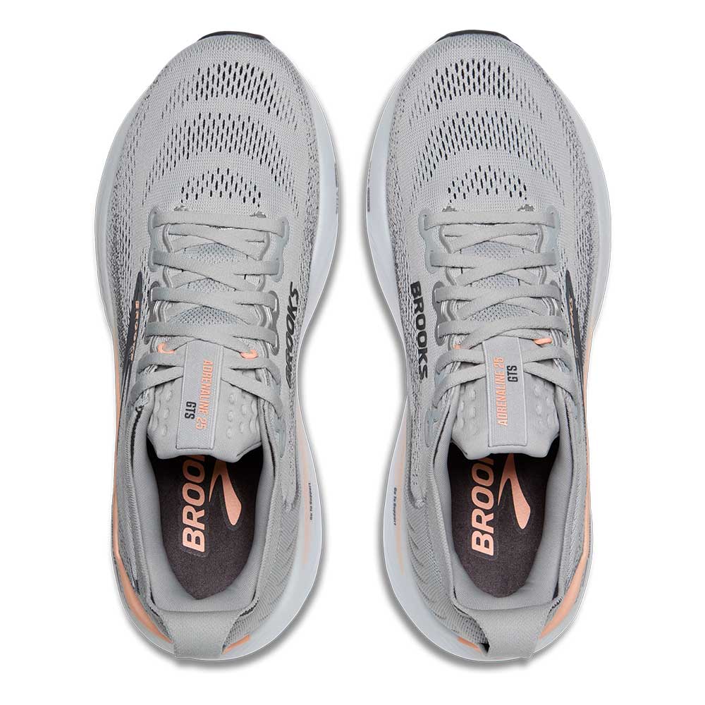 Women's Adrenaline GTS 25 Running Shoe - Grey/Blackened Pearl/Coral - Narrow (2A)