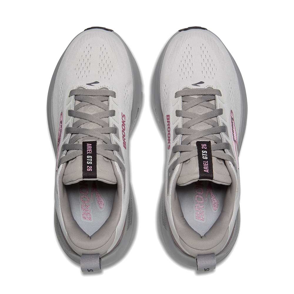 Women's Ariel GTS 26 Running Shoe - Oyster Mushroom/Alloy/Pink - Regular (B)