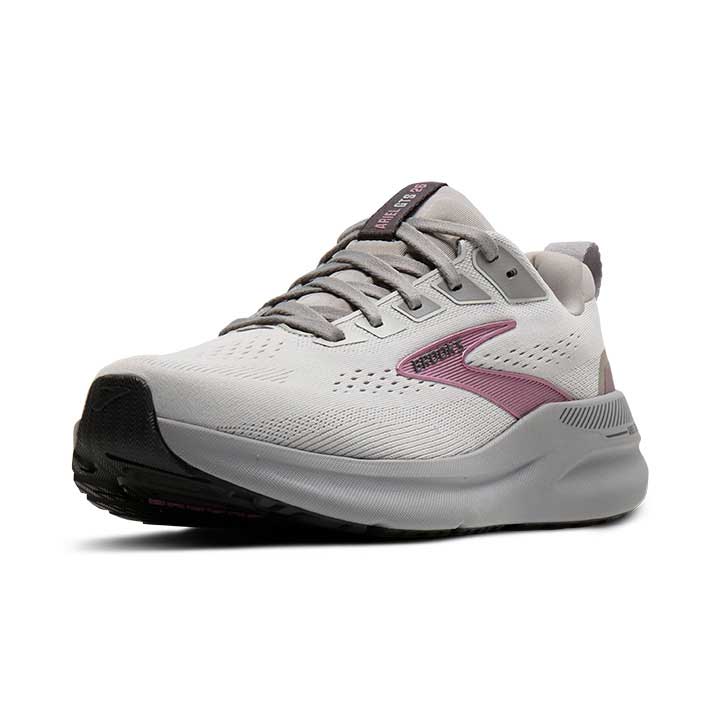 Women's Ariel GTS 26 Running Shoe - Oyster Mushroom/Alloy/Pink - Extra Wide (2E)