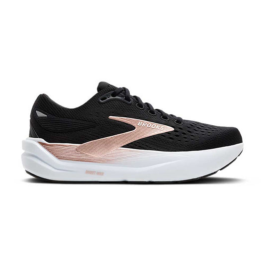 Women's Ghost Max 3 Running Shoe - Black/Black/Rose Gold - Wide (D)