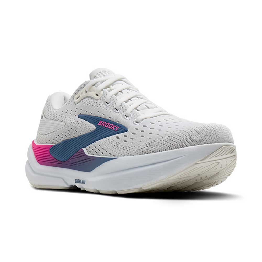 Women's Ghost Max 3 Running Shoe - White/Moonlight/Pink - Regular (B)