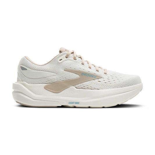 Women's Ghost Max 3 Running Shoe - Coconut/Chateau Grey/Blue - Wide (D)