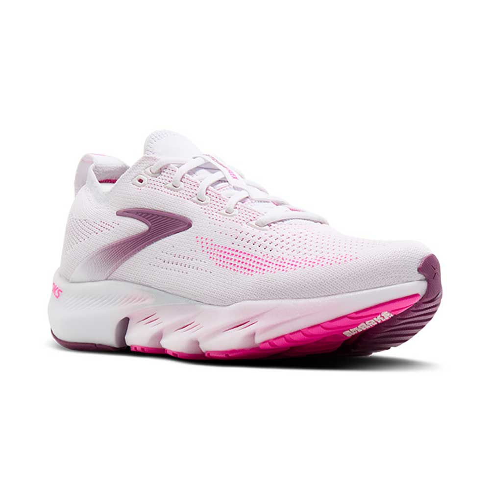 Women's Glycerin Flex Running Shoe - White/Cyber Pink/Argyle  - Regular (B)