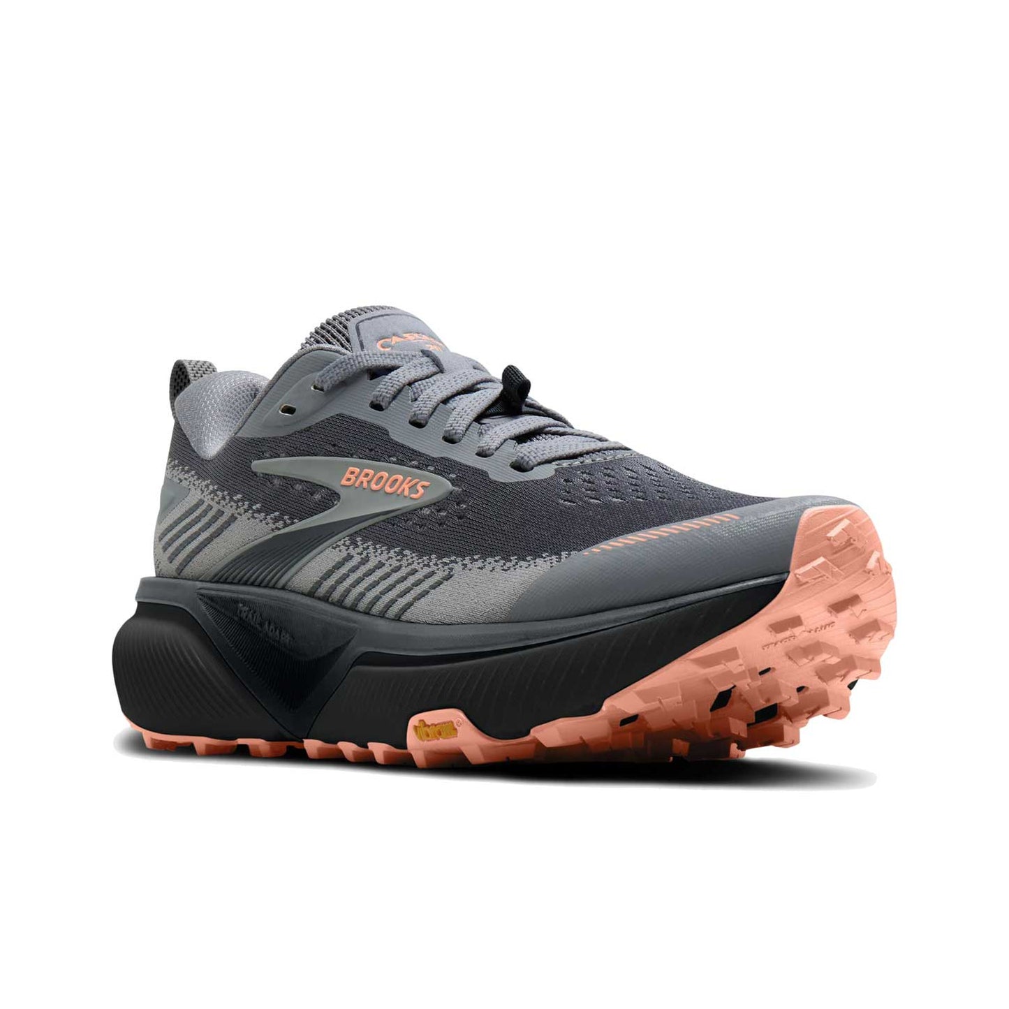 Women's Cascadia 20 Trail Running Shoe - Grey/Grey/Peach - Regular (B)