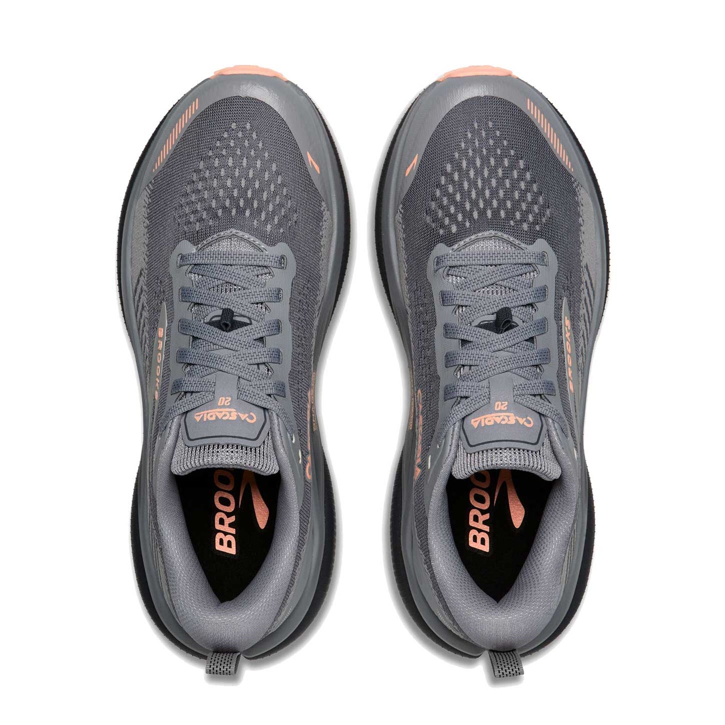 Women's Cascadia 20 Trail Running Shoe - Grey/Grey/Peach - Regular (B)