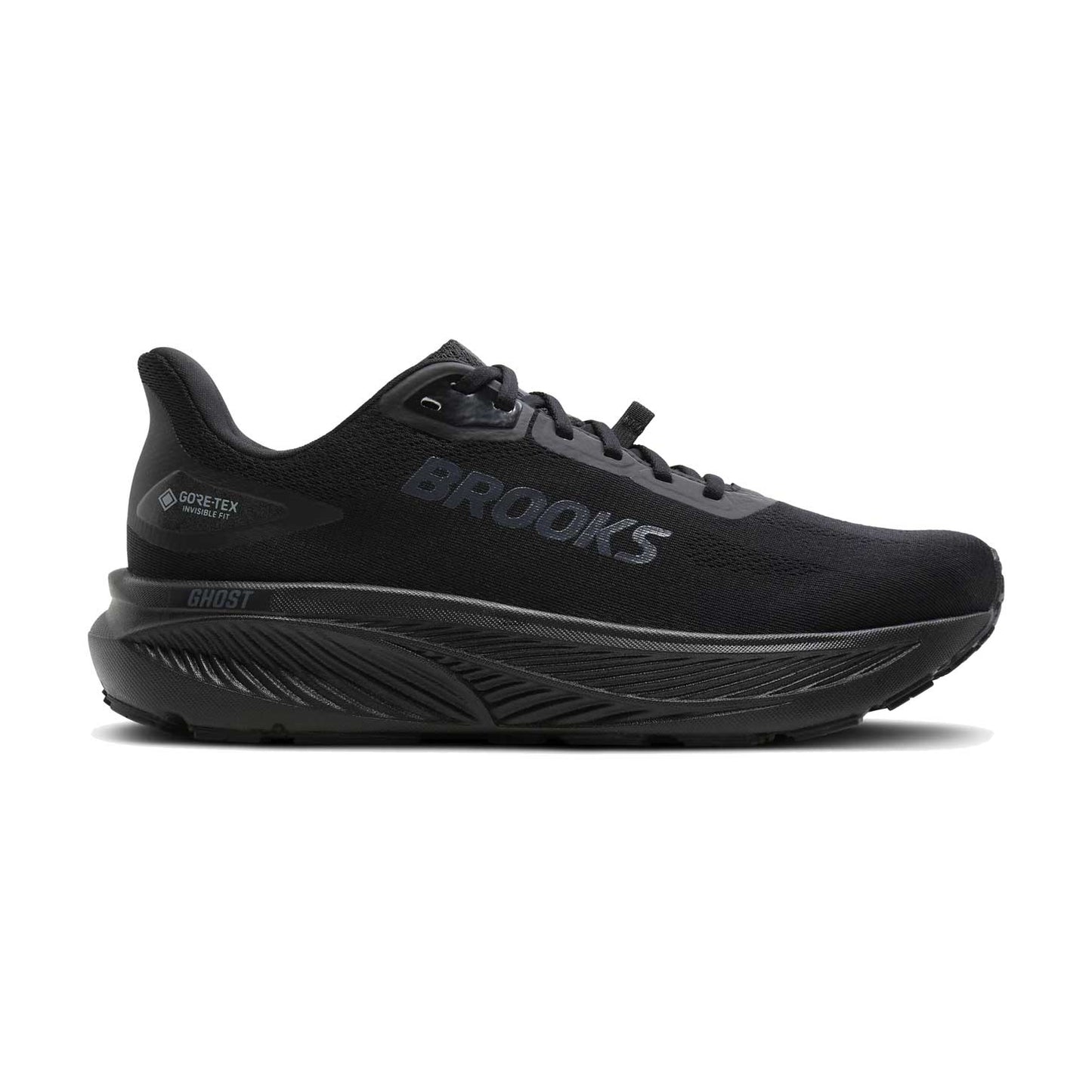 Women's Ghost 18 GTX Running Shoe - Black/Black/Ebony - Regular (B)