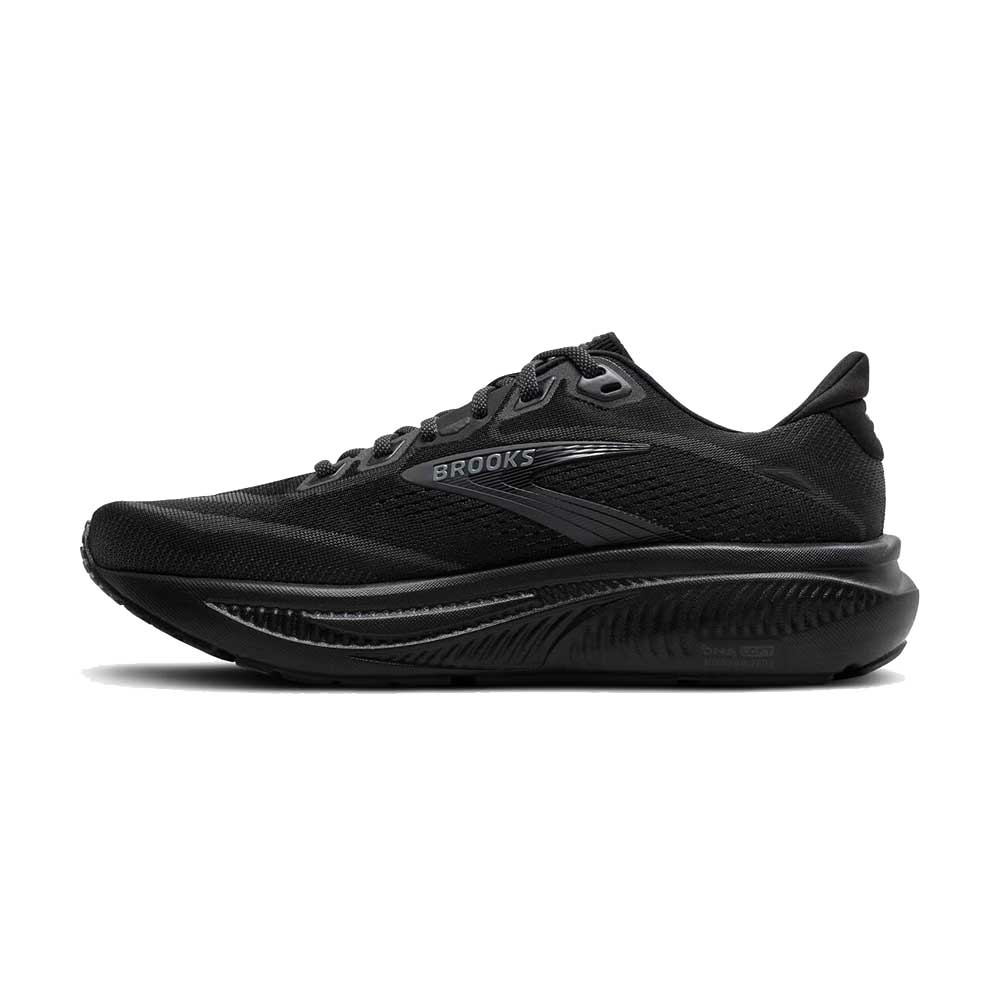 Women's Ghost 18 Running Shoe - Black/Black/Ebony - Wide (D)
