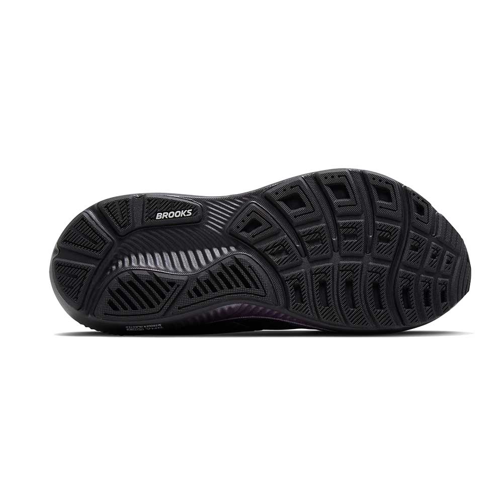 Women's Ghost 18 Running Shoe - Ebony/Folkstone/Metallic - Wide (D)