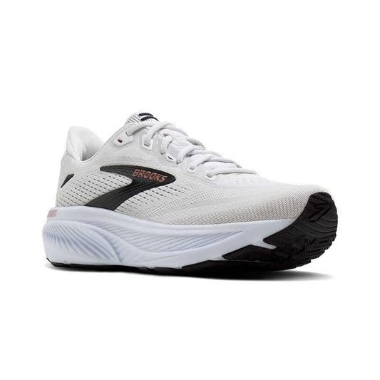 Women's Ghost 18 Running Shoe - White/Black/Rose Gold - Narrow (2A)