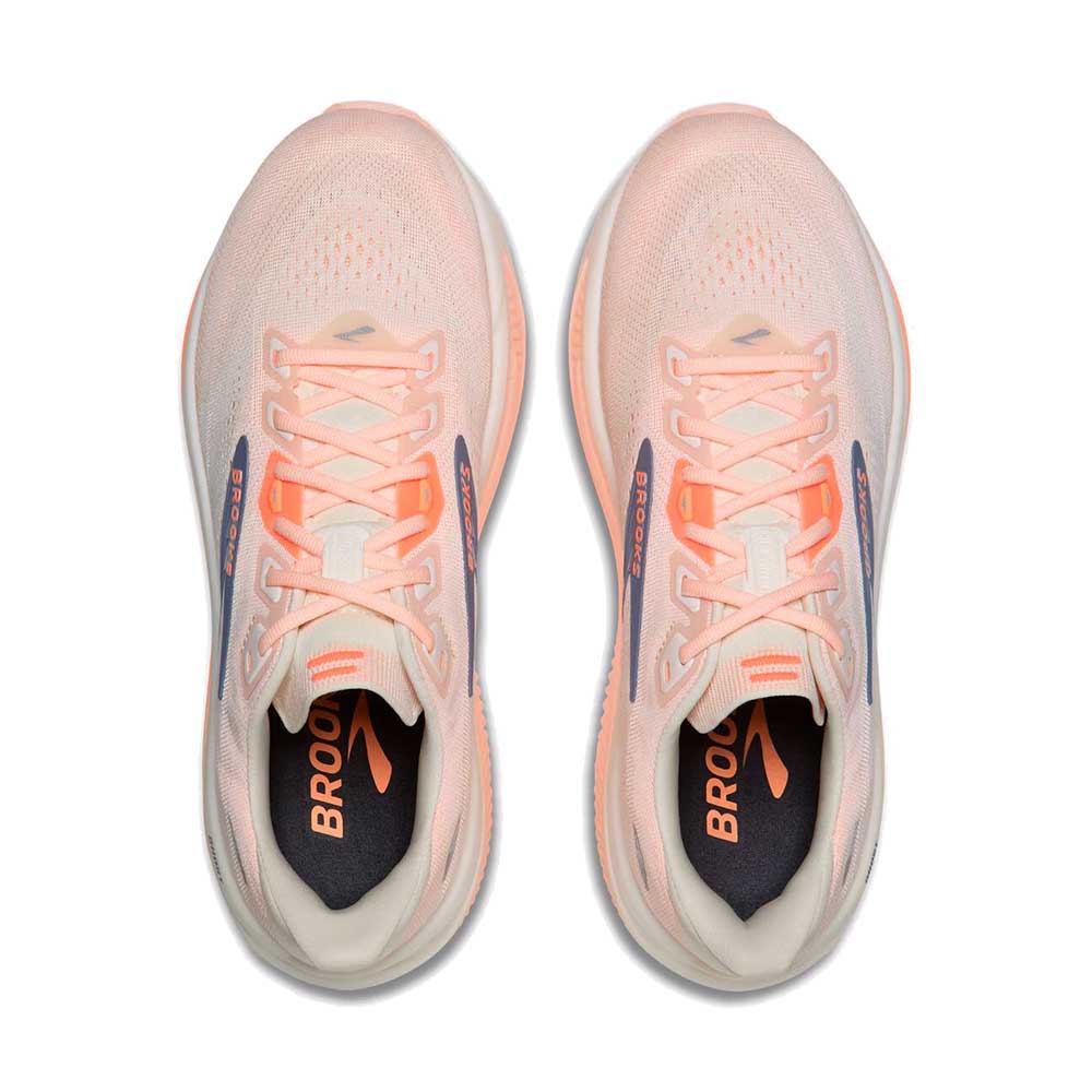 Women's Ghost 18 Running Shoe - Star White/Cyber Peach/Grey - Regular (B)