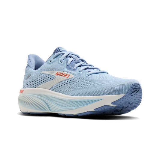 Women's Ghost 18 Running Shoe - Star White/Cyber Peach/Grey - Regular (B)